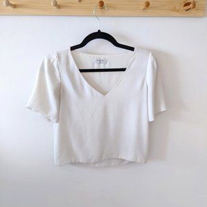 Aritzia Babaton White Randy Blouse